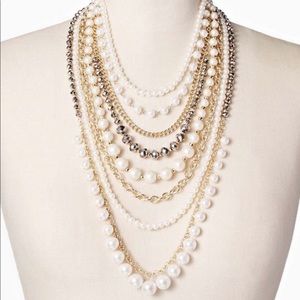 Ann Taylor Pearl Layered Necklace